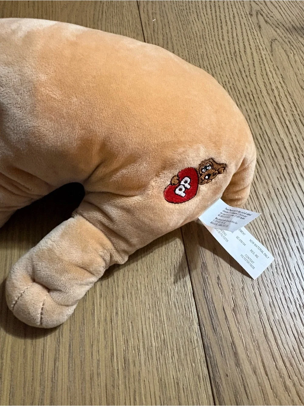 Hasbro Tan Plush Dog Toy with Red Collar and Big Eyes